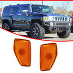 Set of 2 Amber Lens Front Fender Side Marker Lights for Hummer H3 (2005–2010)