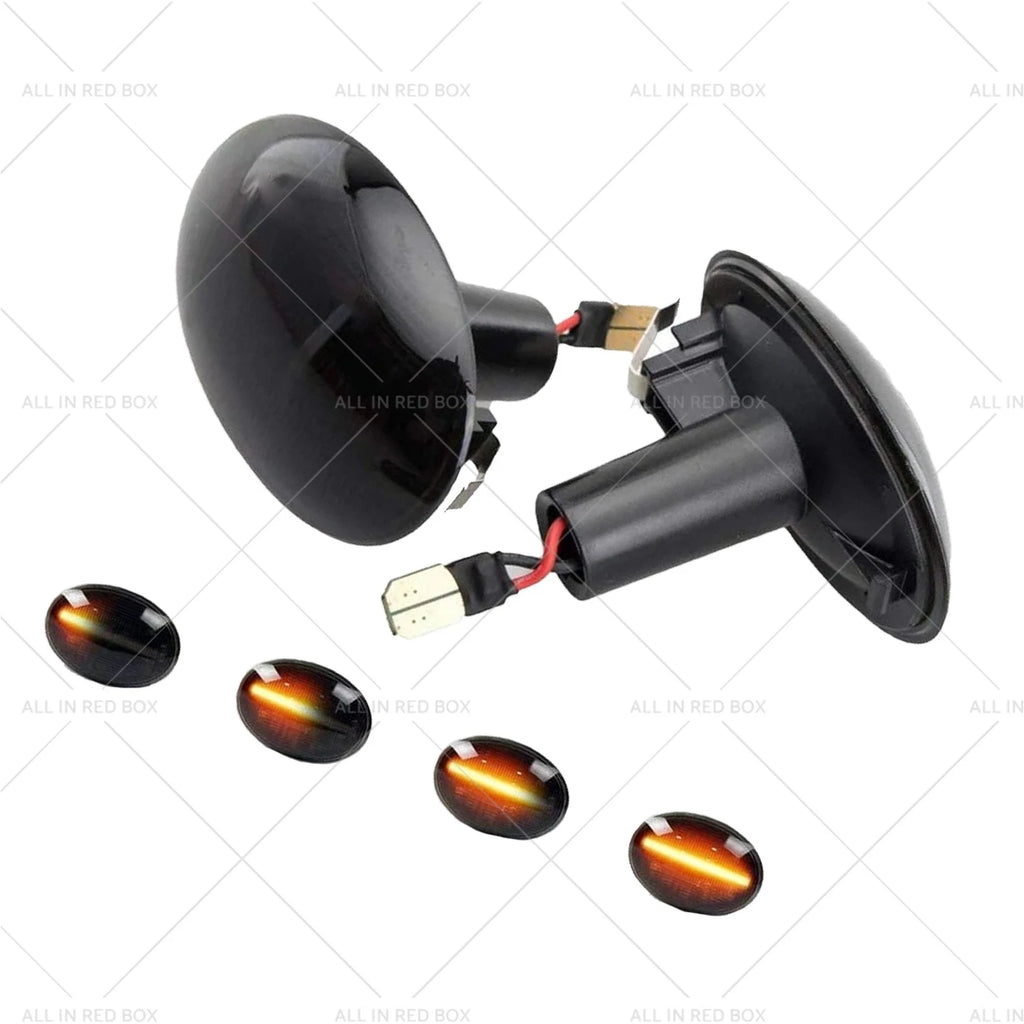 2X Black Smoked LED Side Indicator Repeater Light for Mini Cooper R56 (2007–2013)