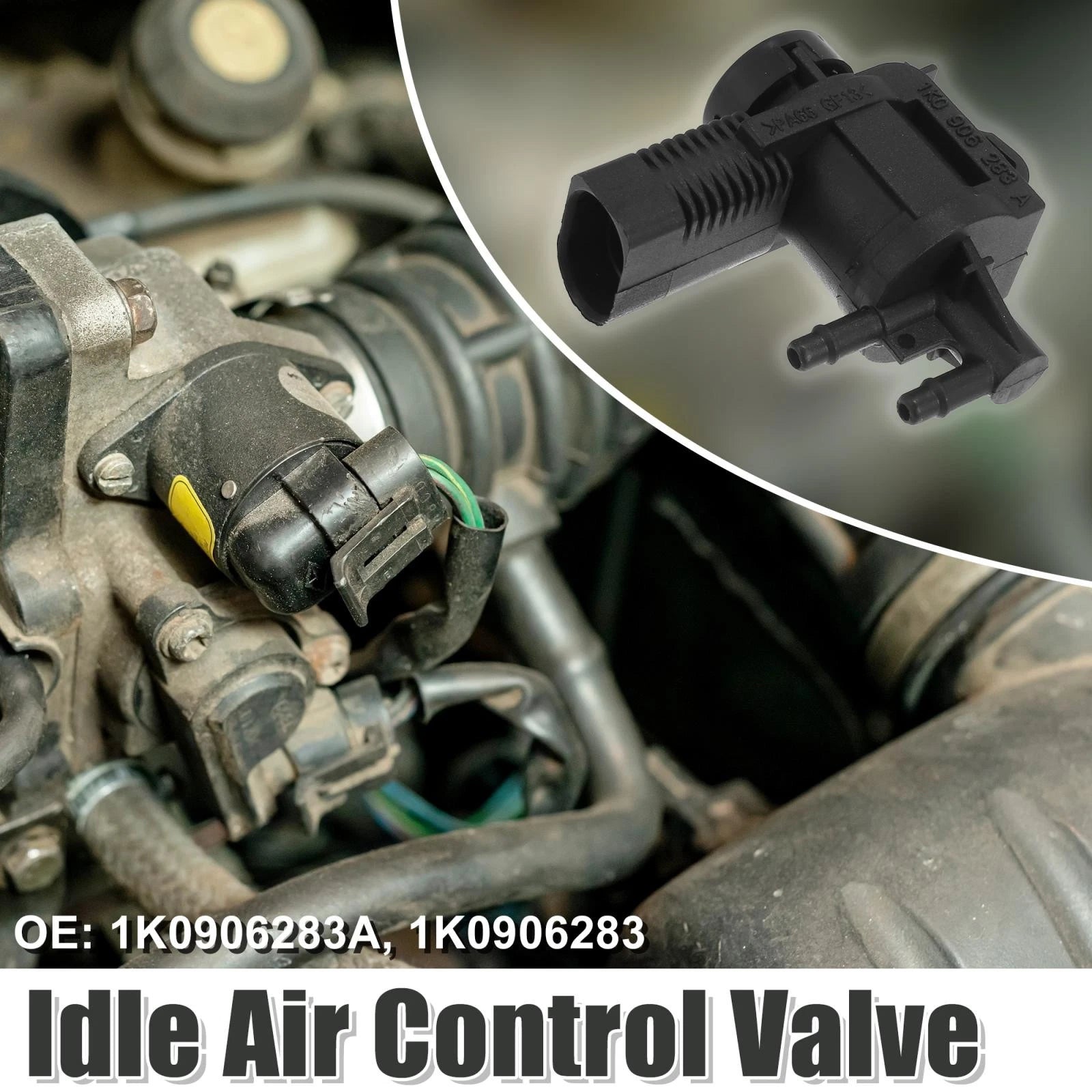 Idle Air Control Valve 1K0906283A 1K0906283 for Audi A6 A7 A8 Q5 Q7 R8 TT (2005–2020)