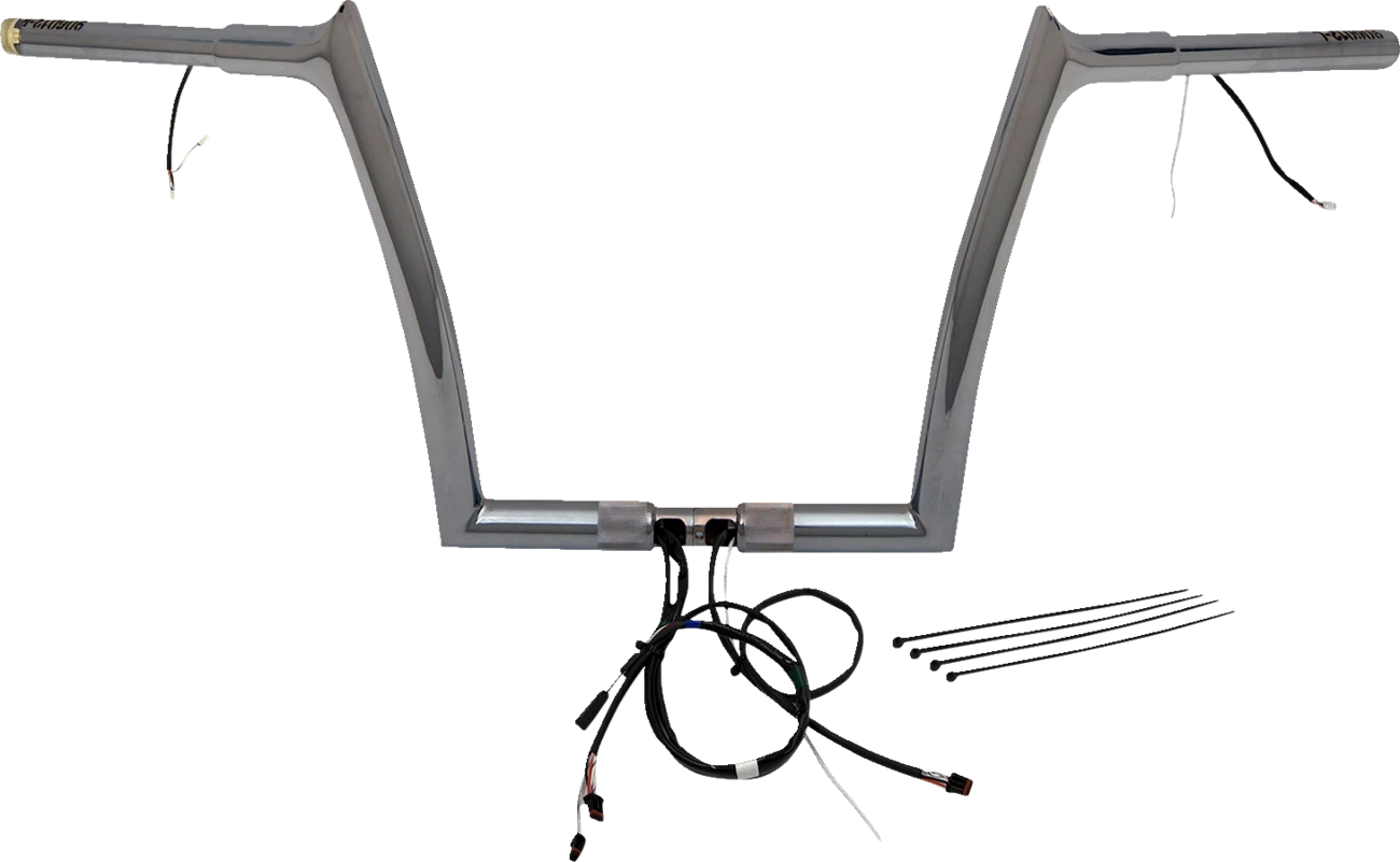 1-1/4" Pointed Top Handlebar Kit for Harley Davidson (EZ Install, 12")