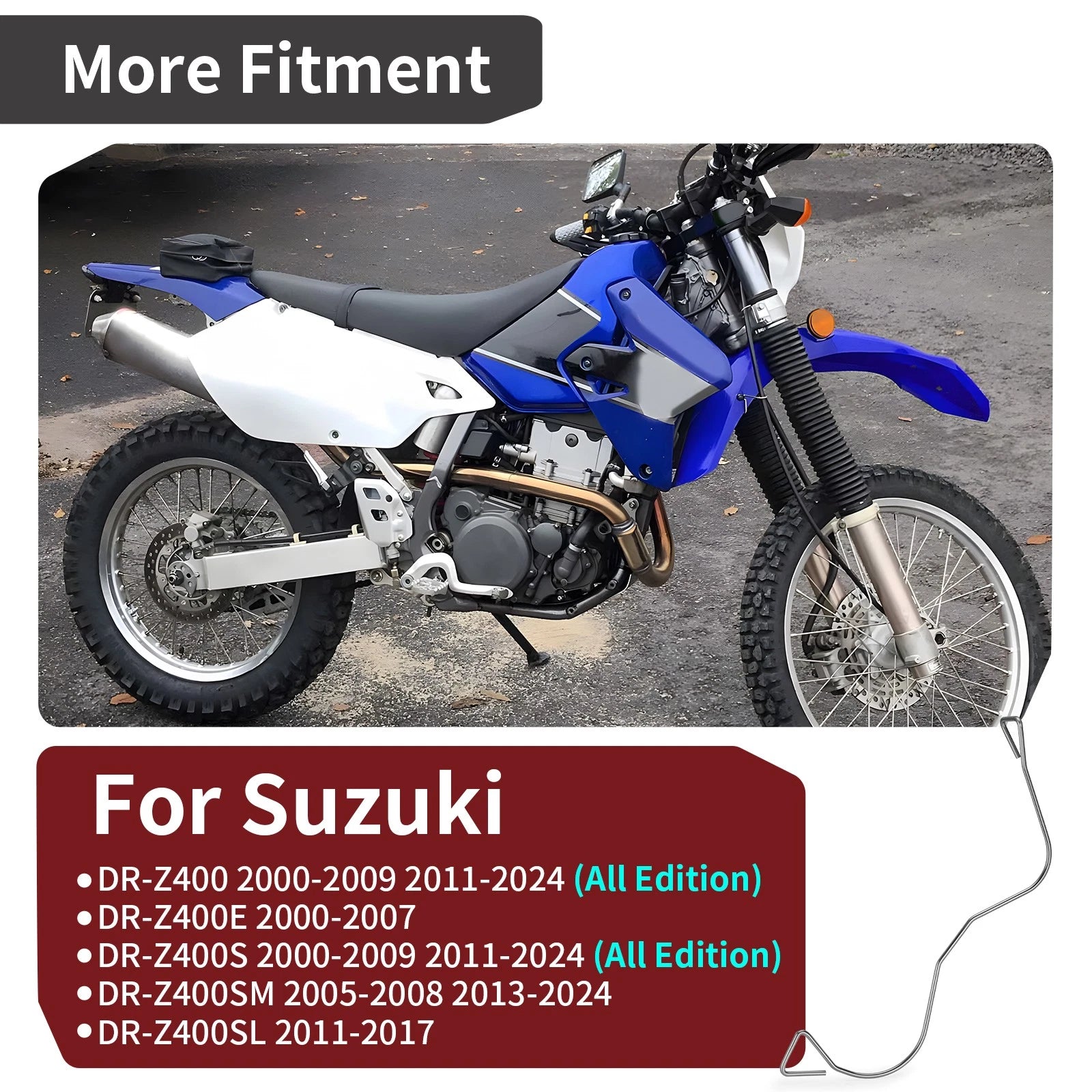 Air Cleaner Filter Cage Spring for Suzuki DR-Z400 DR-Z400S (2000–2009, 2011–2024)