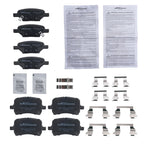 Set of 8 Ceramic Brake Pads for Saturn Aura (2007-2009)