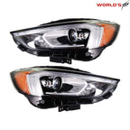 Set of 2 Full LED Headlights for Ford Edge (2019–2021) Black Housing