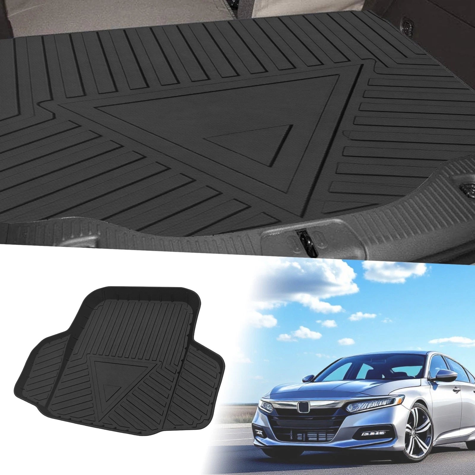 Flat Face Cargo Liner Rear Trunk Mat for Honda Accord (2018–2022) TPE