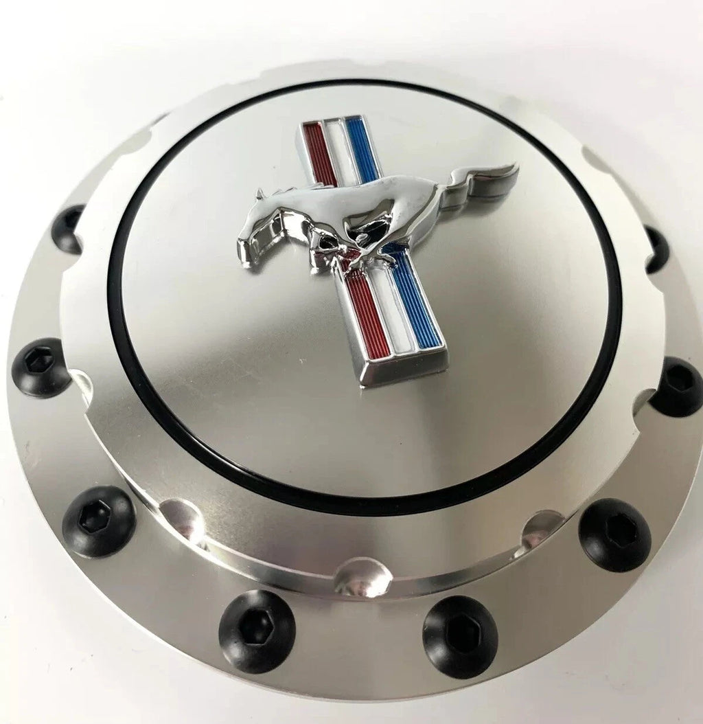 Billet Gas Cap Replacement with Pony Emblem for 1964-1973 Ford Mustang