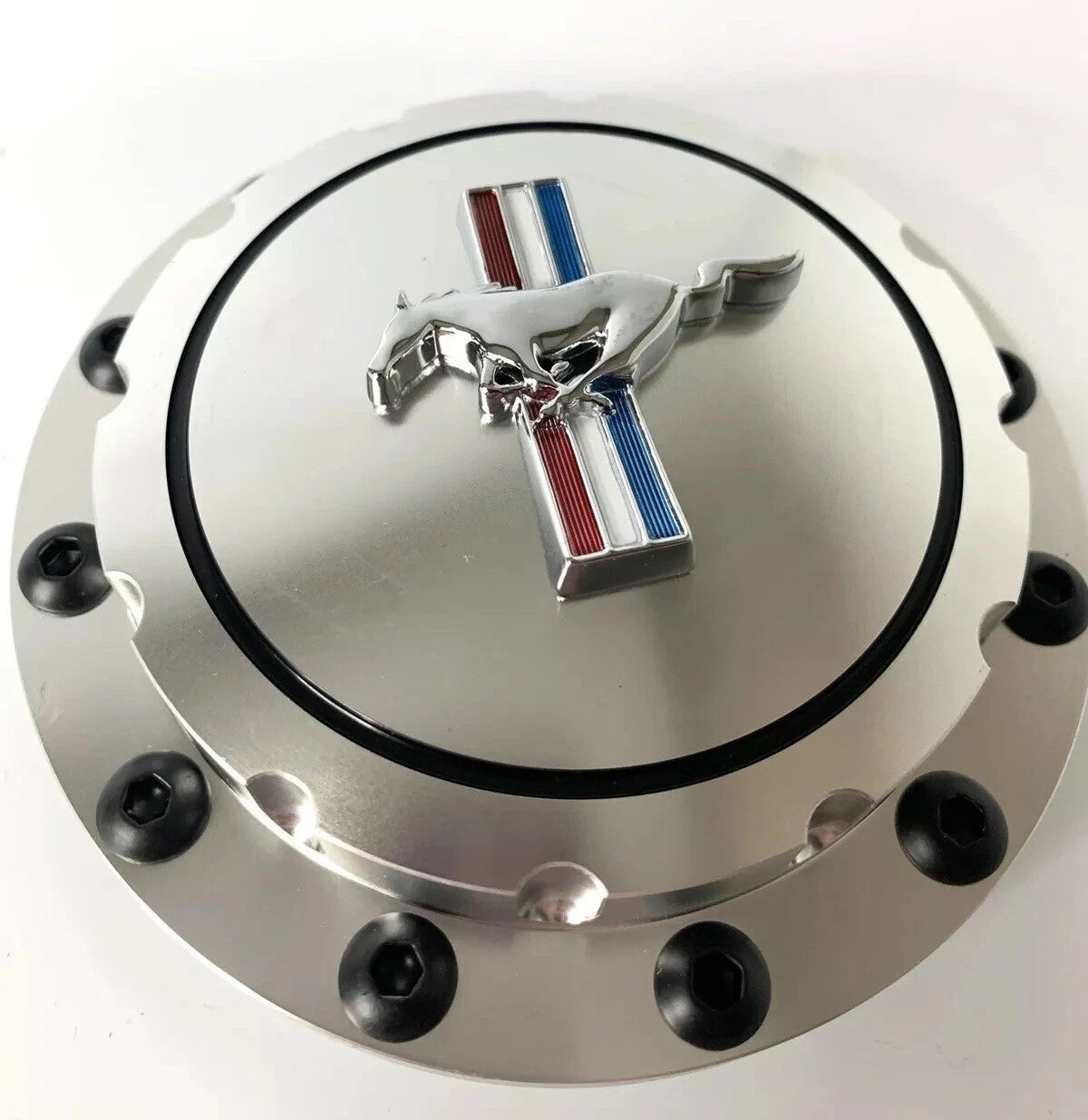 Billet Gas Cap Replacement with Pony Emblem for 1964-1973 Ford Mustang