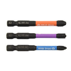 3X Slotted Screwdriver Bit 65mm Alloy Steel