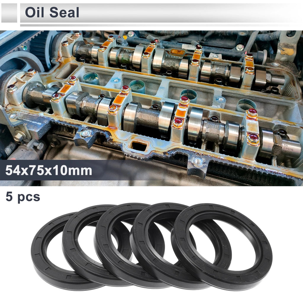 Set of 5 Oil Seal Rotary Shaft Seal for Various Models (54x75x10mm)