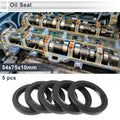 Set of 5 Oil Seal Rotary Shaft Seal for Various Models (54x75x10mm)