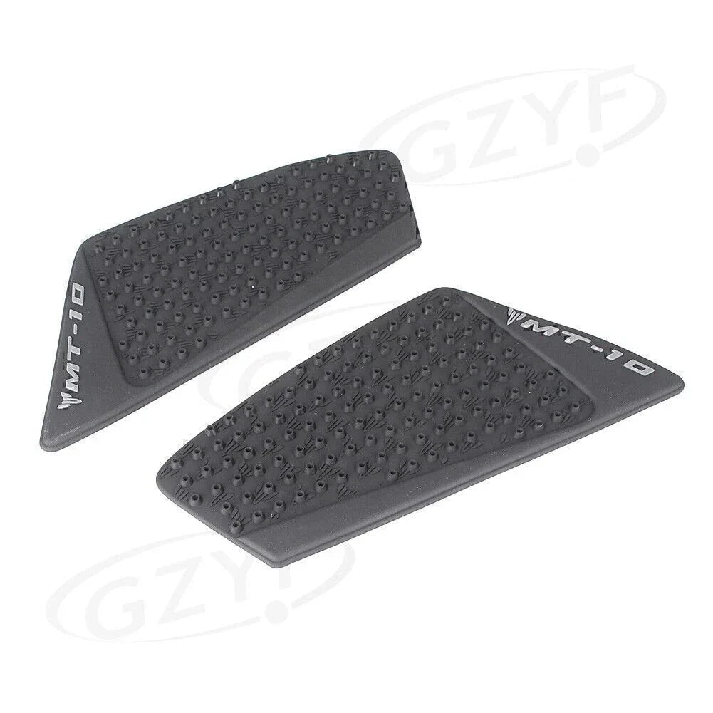 Motorcycle Gas Tank Knee Grip Decal Pad Black for Yamaha MT-10 (2016-2017)