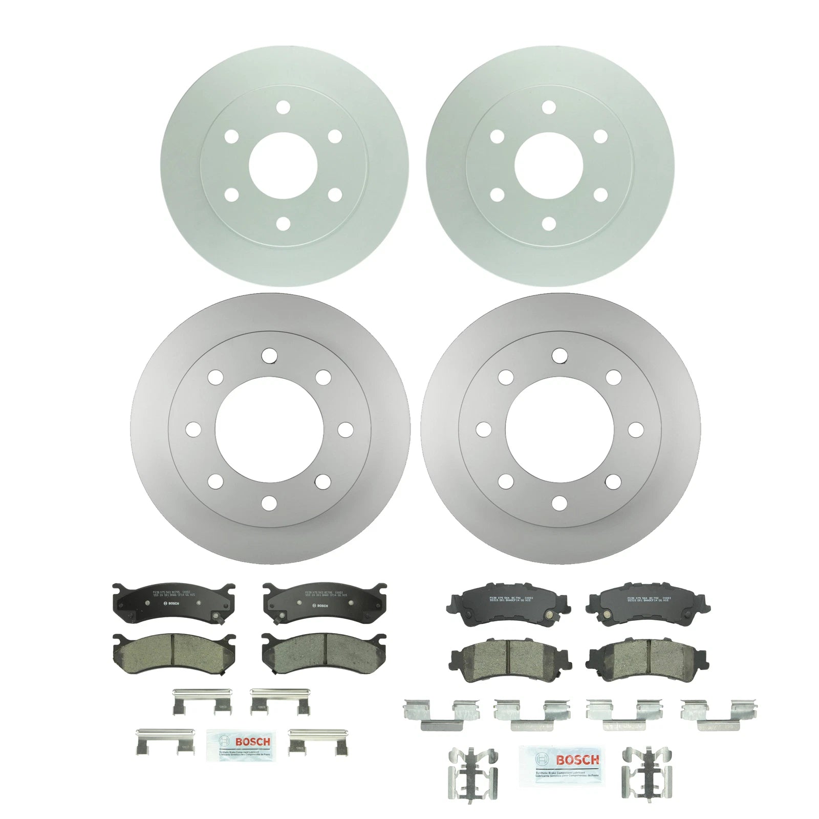 Brake Kit Disc Rotors & Ceramic Pads for Chevy GMC (Front 304.6mm, Rear 330mm)