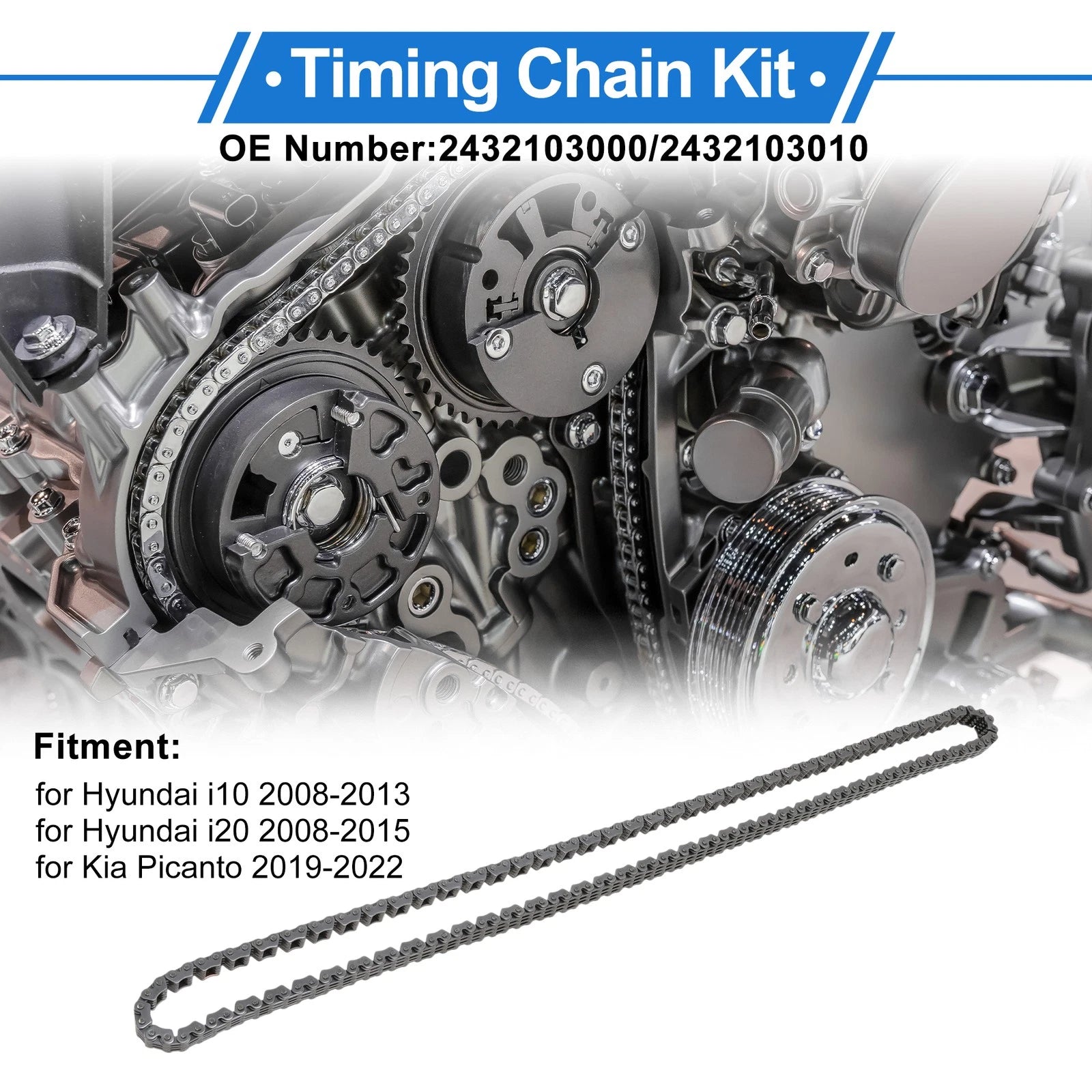 Timing Chain Kit for Hyundai i10 (2008–2013) No. 2432103000/2432103010