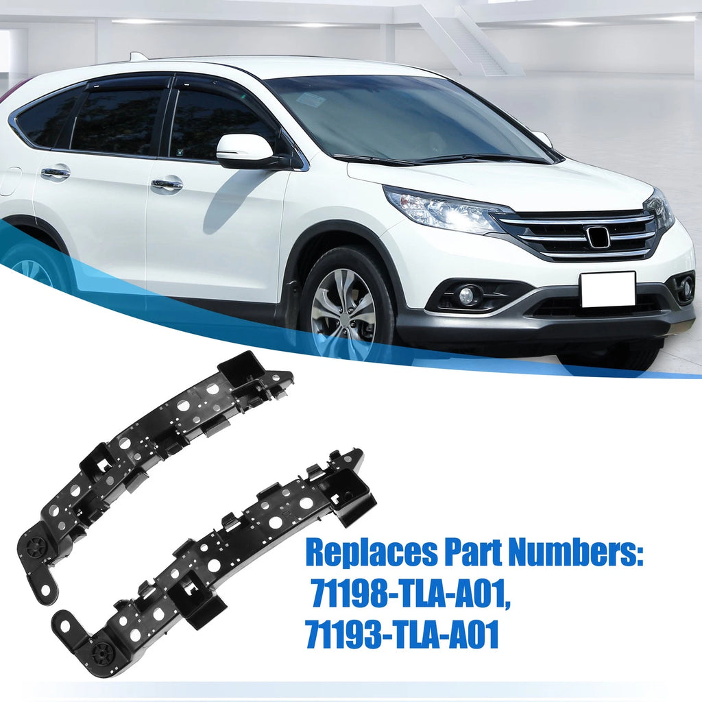 1 Pair Front Bumper Bracket for Honda CR-V (2017) 71198-TLA-A01 Plastic Black
