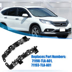 1 Pair Front Bumper Bracket for Honda CR-V (2017) 71198-TLA-A01 Plastic Black