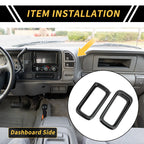 Set of 2 Carbon Fiber Air Vent AC Outlet Cover Trim for Ford Maverick (2022–2024)