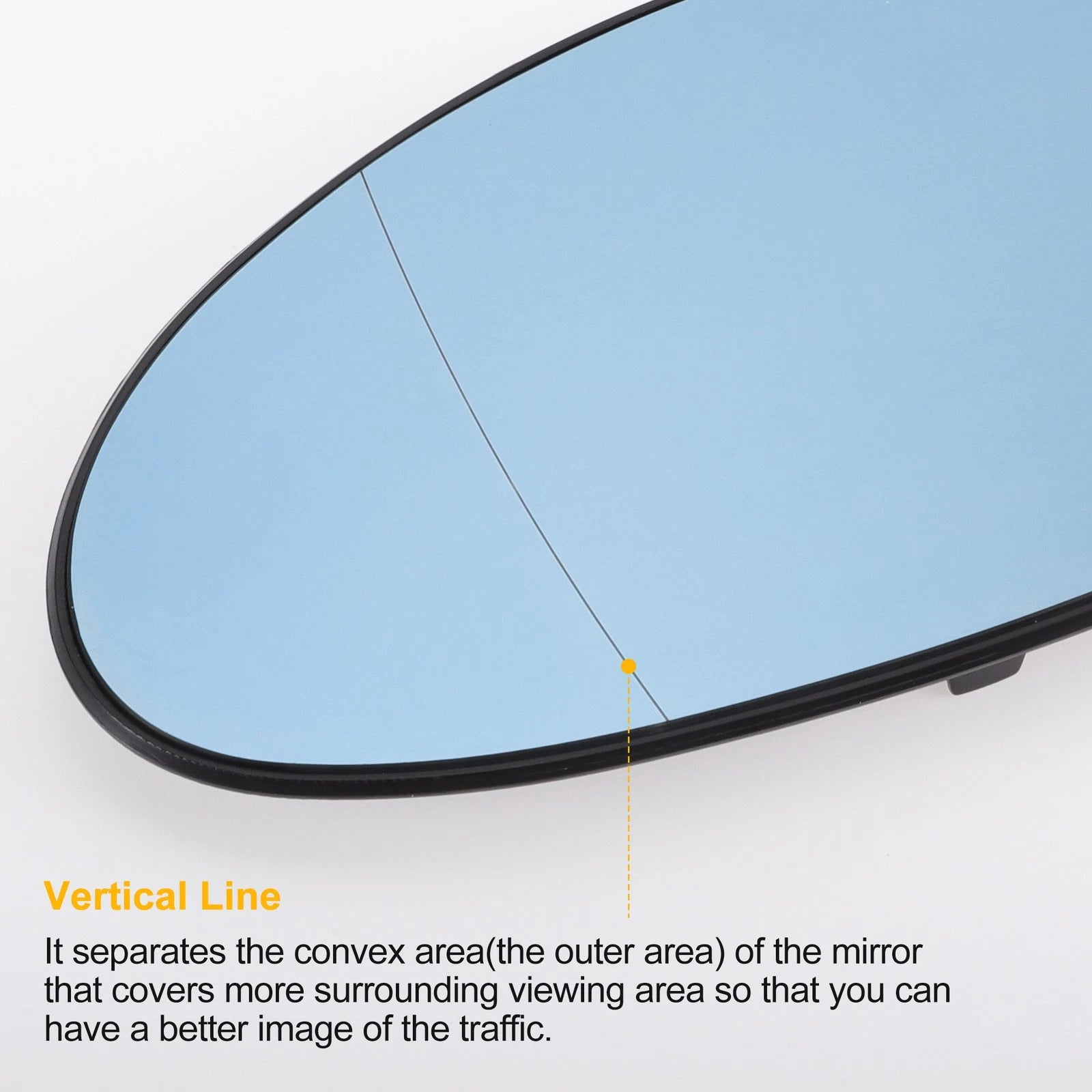 Left Side Heated Blue Mirror Glass for BMW 1 2 3 Series (2004–2009)