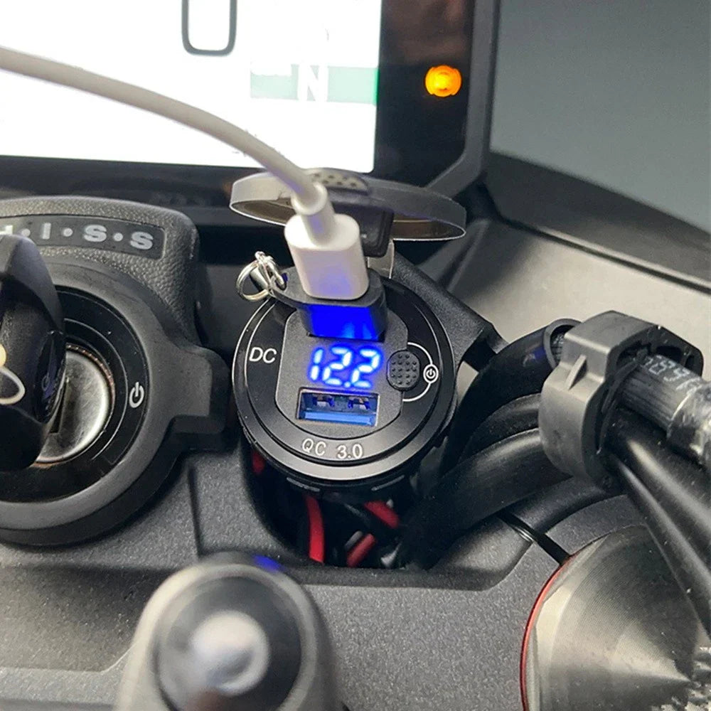 Quick Charger Dual USB Power Connector Socket for 2023-2024 Honda CB750 Hornet