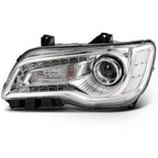 Set of 2 Chrome Halogen Headlights for Chrysler 300 (2015–2023)