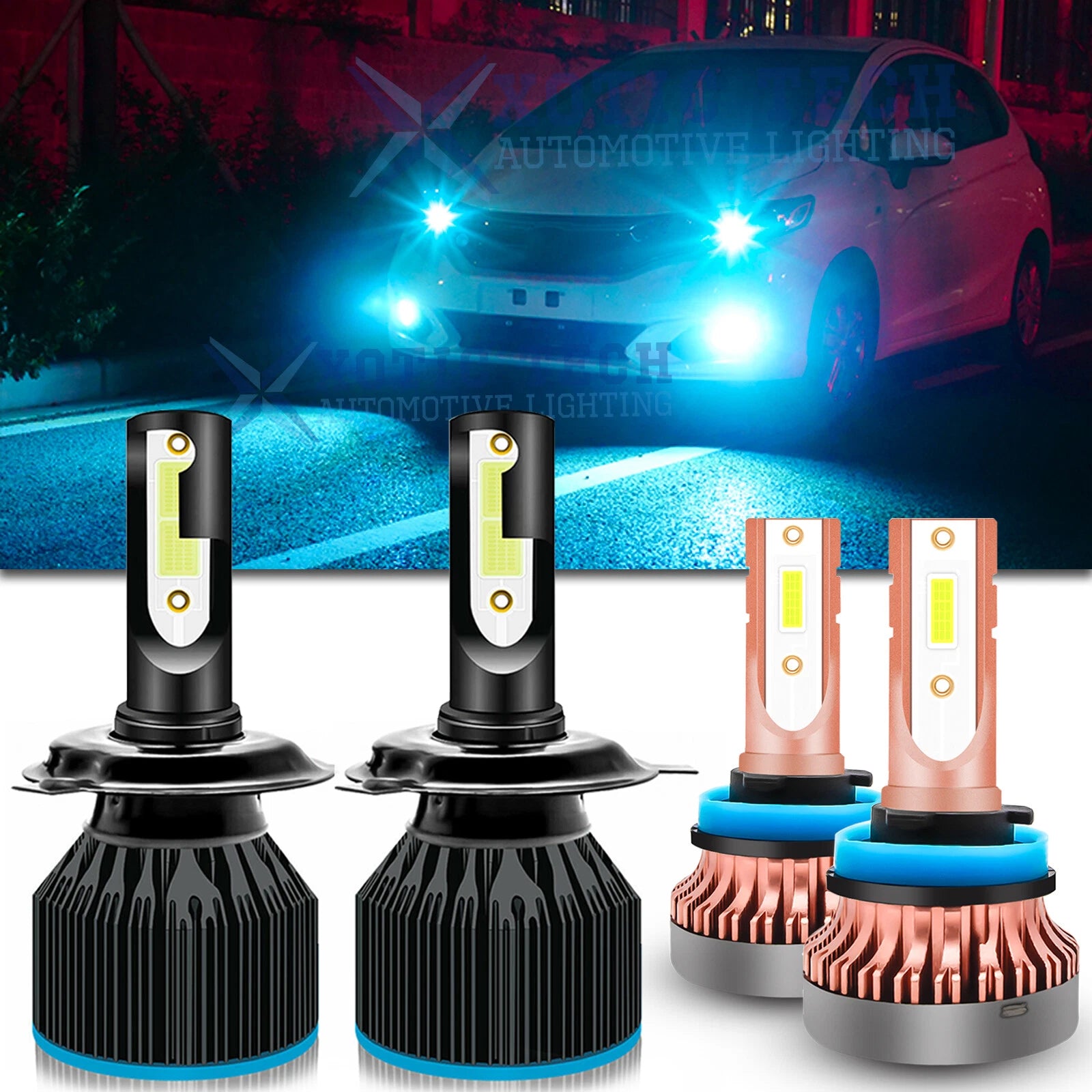 LED Headlight High/Low and Fog Light Bulbs for Honda Fit (2007–2019)