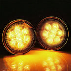 Pair LED Turn Signal Lights Amber Smoke Lens for Jeep Wrangler JK (2007–2018)