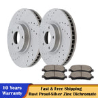 Set of 2 Front Disc Rotors & Ceramic Pads for Nissan Maxima (2009–2019)