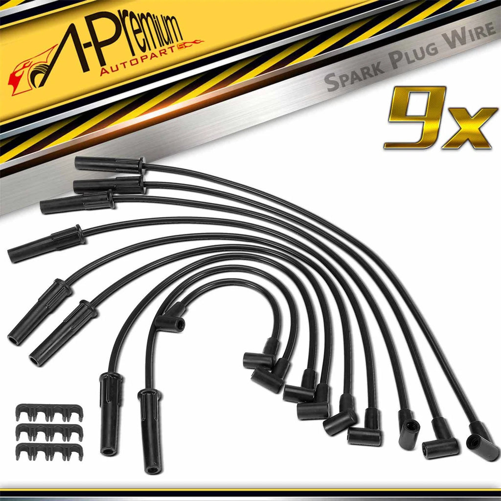 9x Spark Plug Wire Set for Ford F-150 F-250 F-350 1977–1979