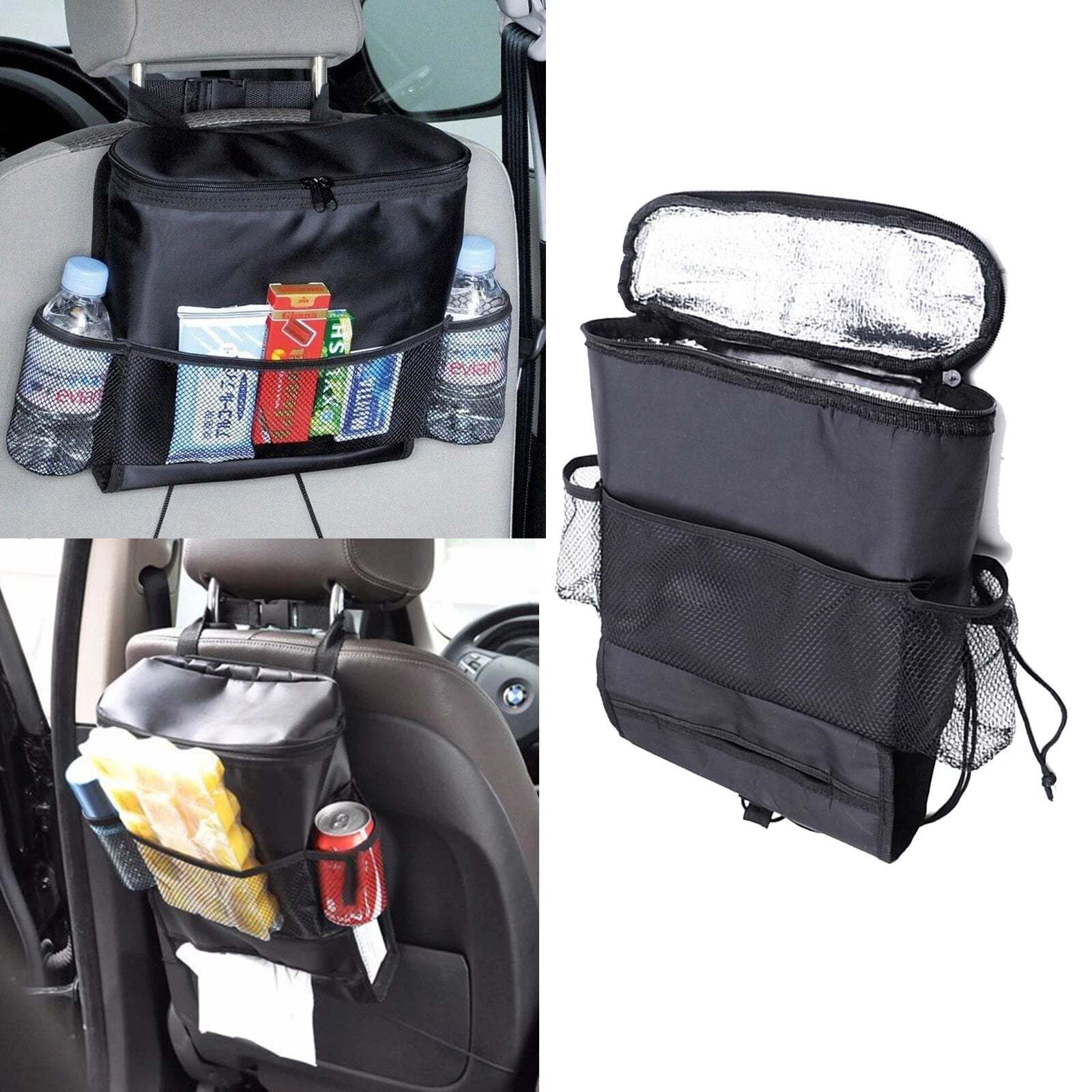 Back Seat Multi-Pocket Cooler Storage Bag for Car (Universal)
