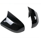 Pair Gloss Black Rearview Side Mirror Cover Cap Trim for Cadillac CT4 (2020–2024)