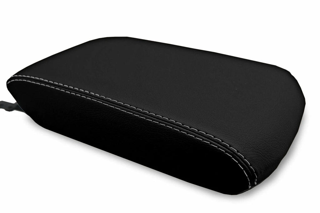 Leather Console Lid Armrest Cover for Toyota 4Runner (2010–2019) Gray Stitch