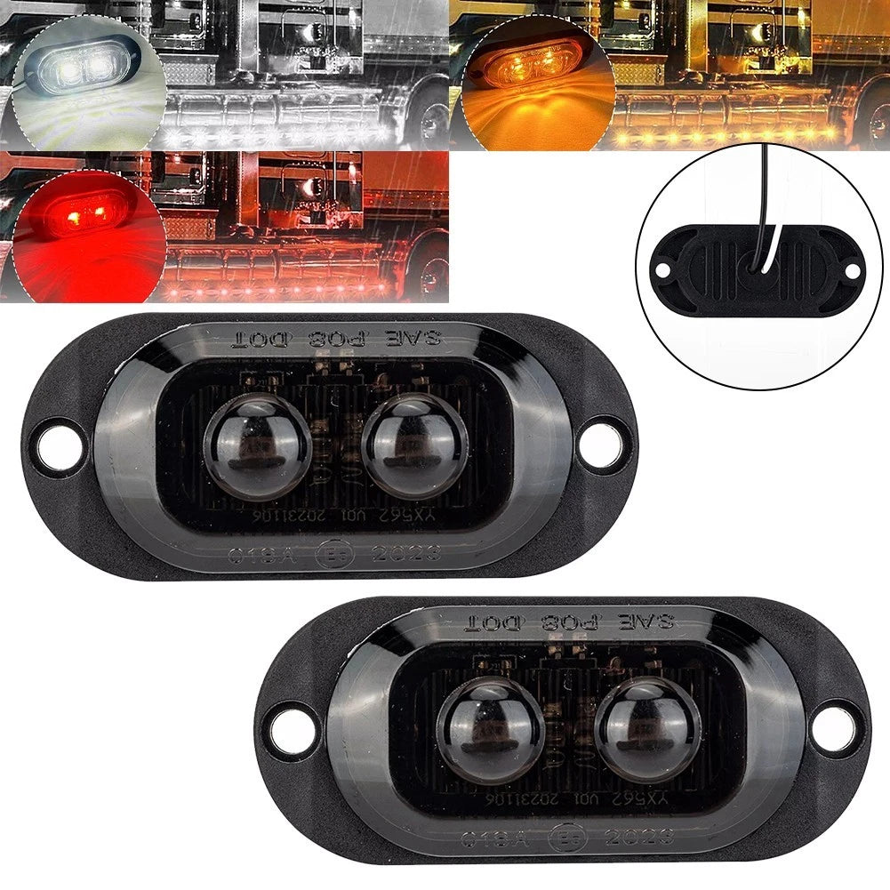 2X LED Side Clearance Lights for Trucks and Boats (Universal)