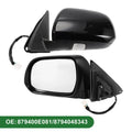 Left Side Door Mirror for Toyota Highlander (2008–2013) Manual Folding Gloss Black
