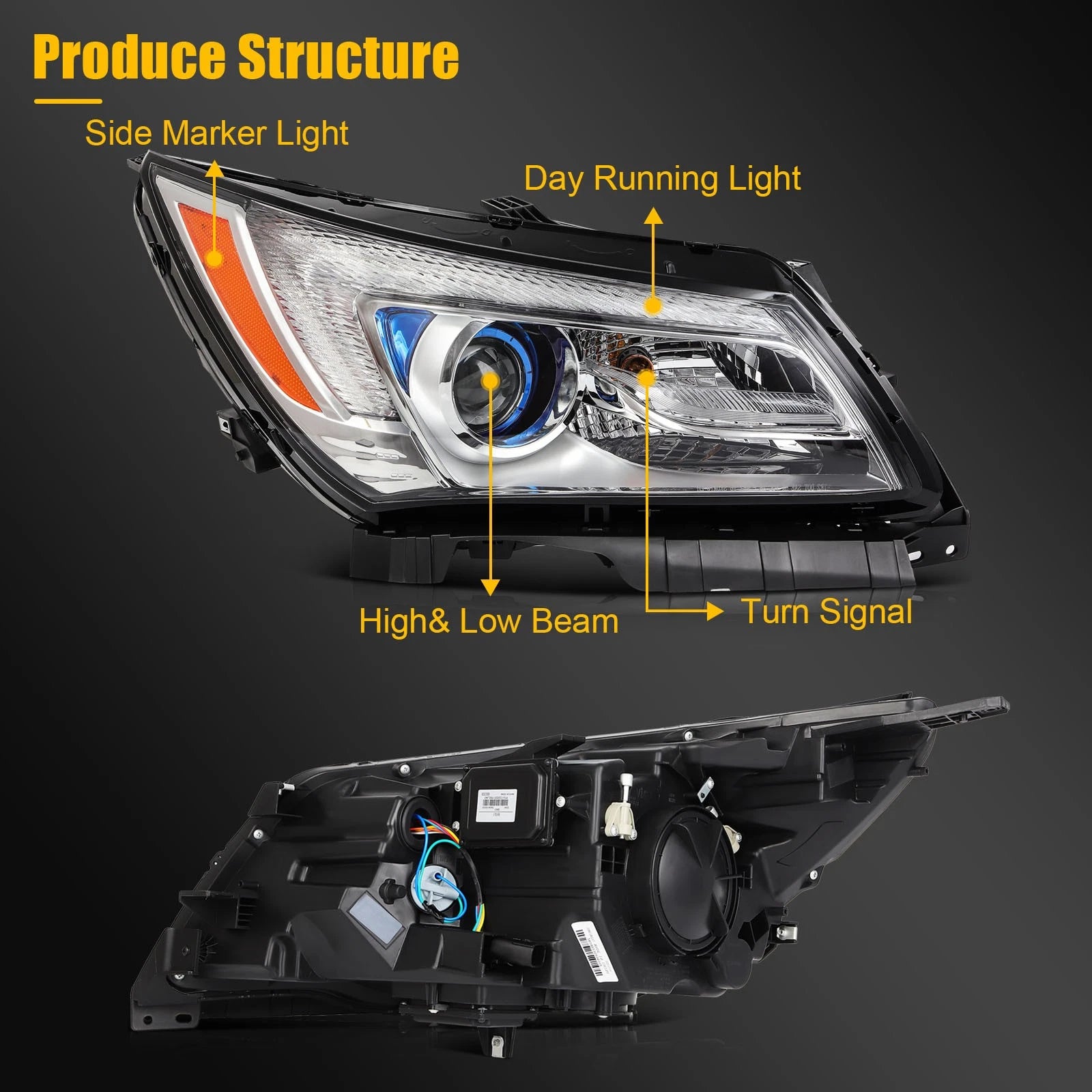 Right Side Headlight Assembly for Buick LaCrosse (2014–2016)