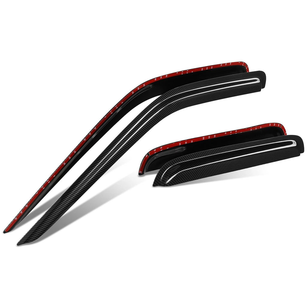 Set of 4 Window Visors for Nissan Frontier Crew Cab (2000–2004) - 3M Adhesive