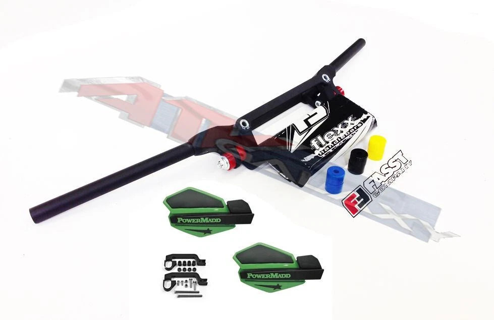 Fasst Flexx 14" Handlebars + Powermadd Star Series Handguards for ATV