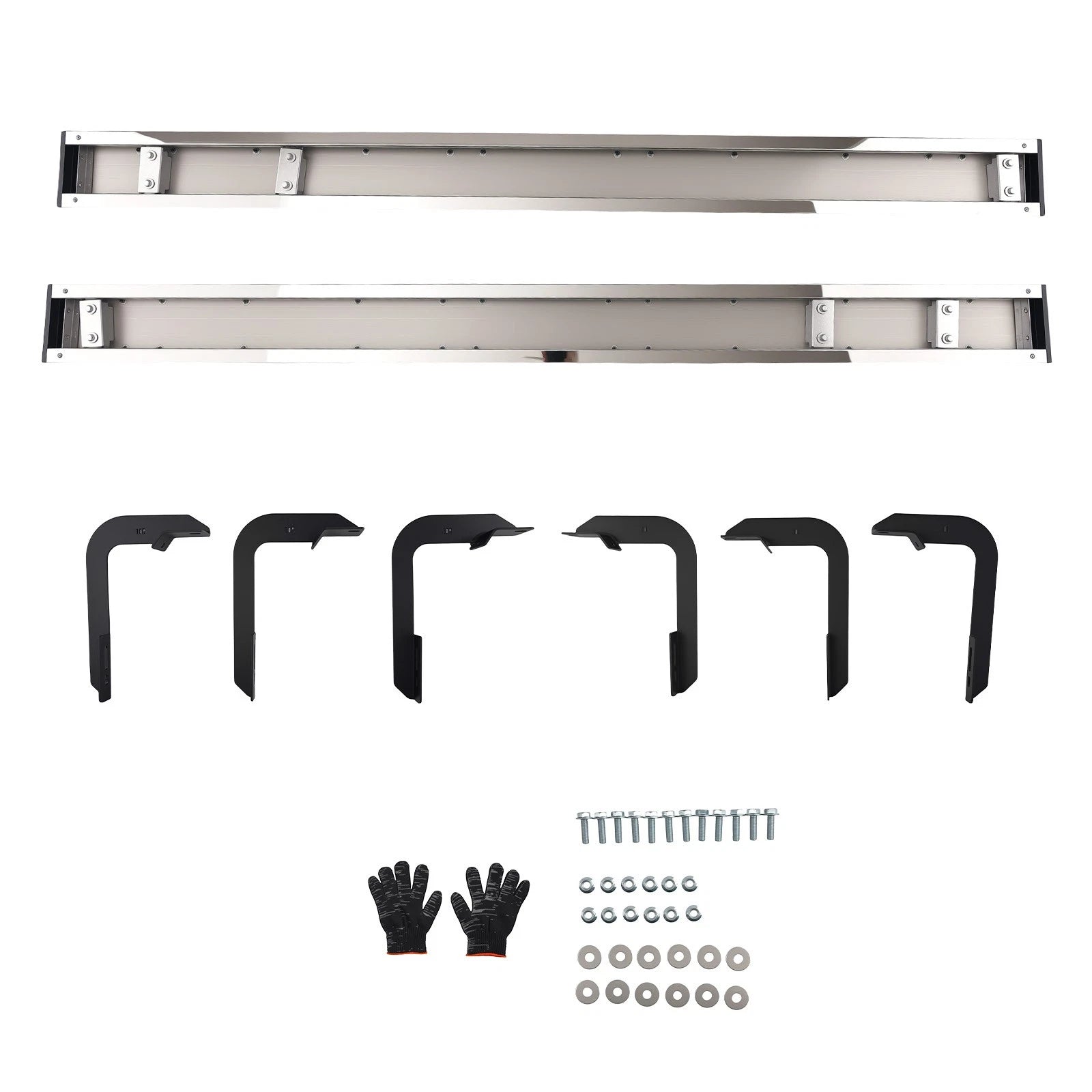 Non-Slip Nerf Bars for Nissan Titan Crew Cab (2004–2024) Stainless Steel