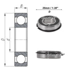6003NR2RS Deep Groove Ball Bearings for Scooter Skateboard Wheel (17x35x10mm)