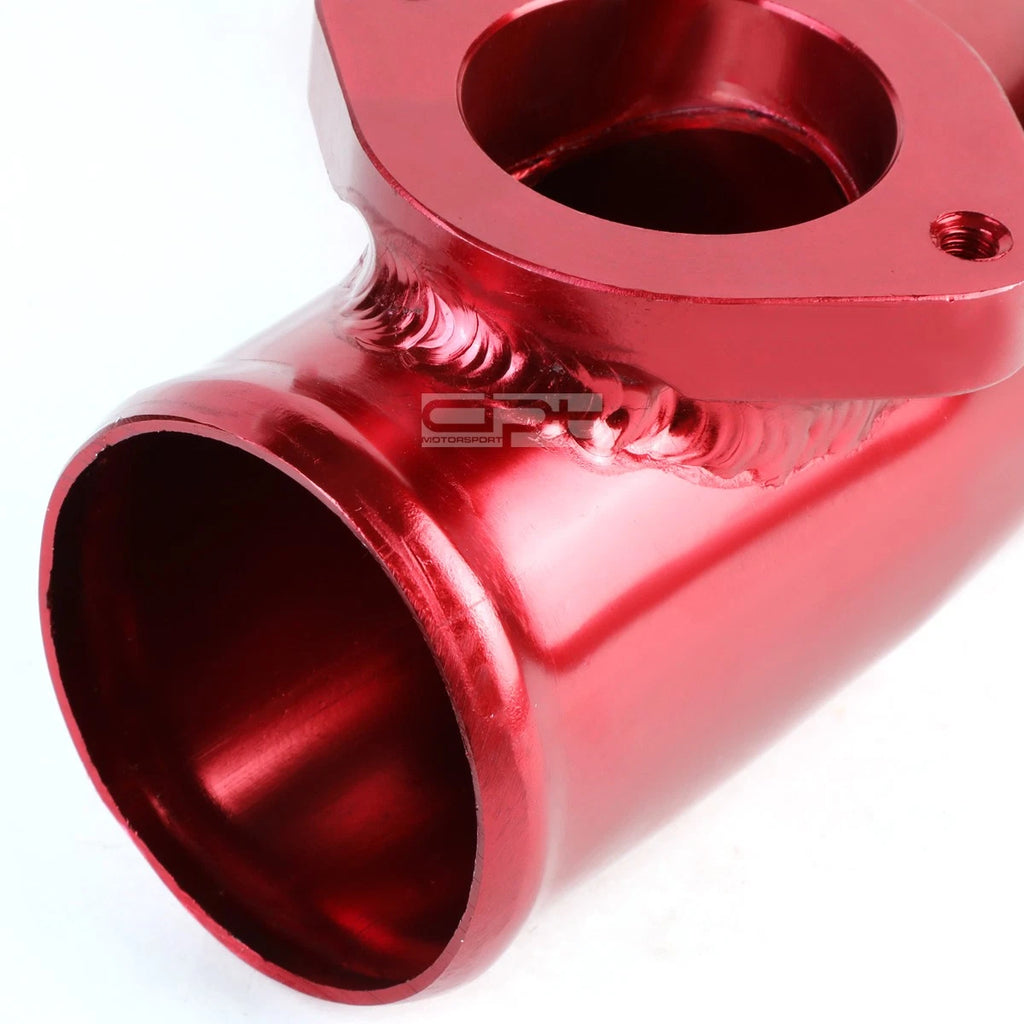 2X Type-S 2.5" 70 Degree Twin Flange Pipe Adaptor + Turbo Blow Off BOV Red