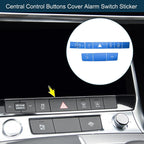 Central Control Buttons Cover for Audi A6 A7 (2019–2024) - Blue