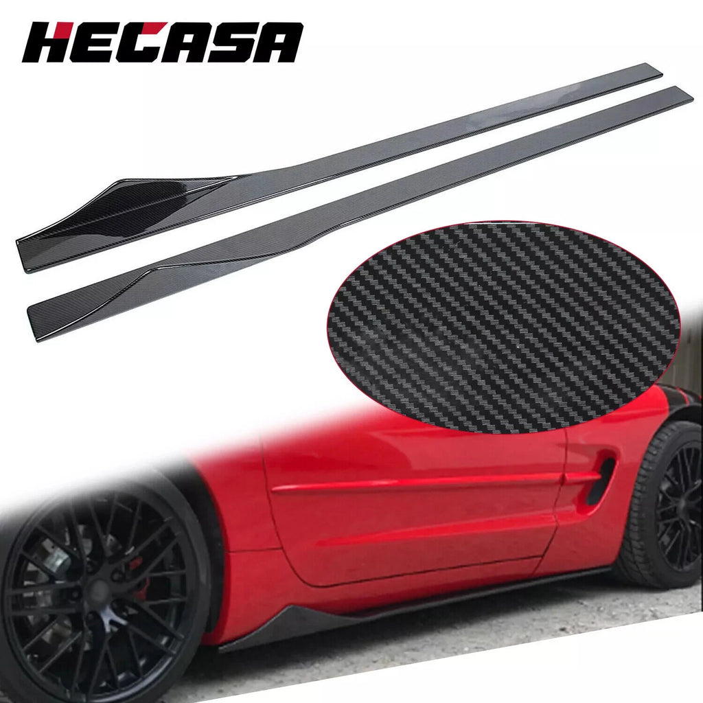 75" Carbon Style Side Skirt Extension for Chevy C5 Corvette (1997-2004)