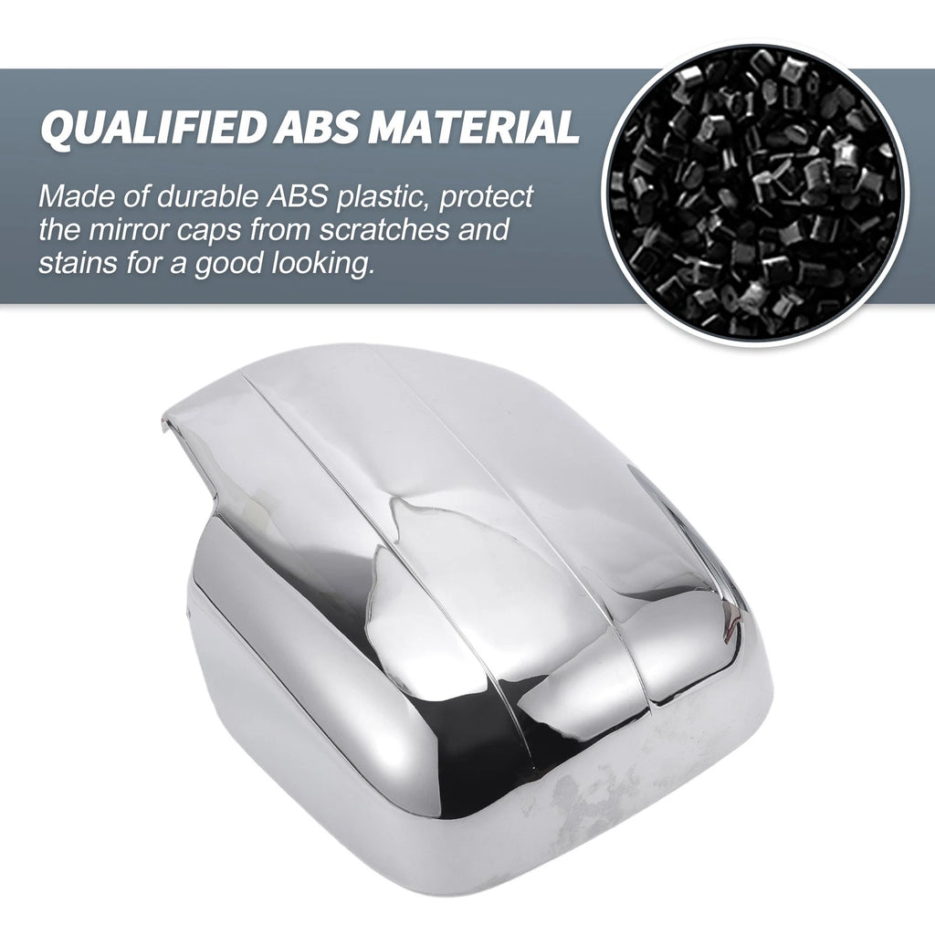 Pair Chrome Plated Rearview Mirror Cap Overlay for Lexus Land Cruiser 