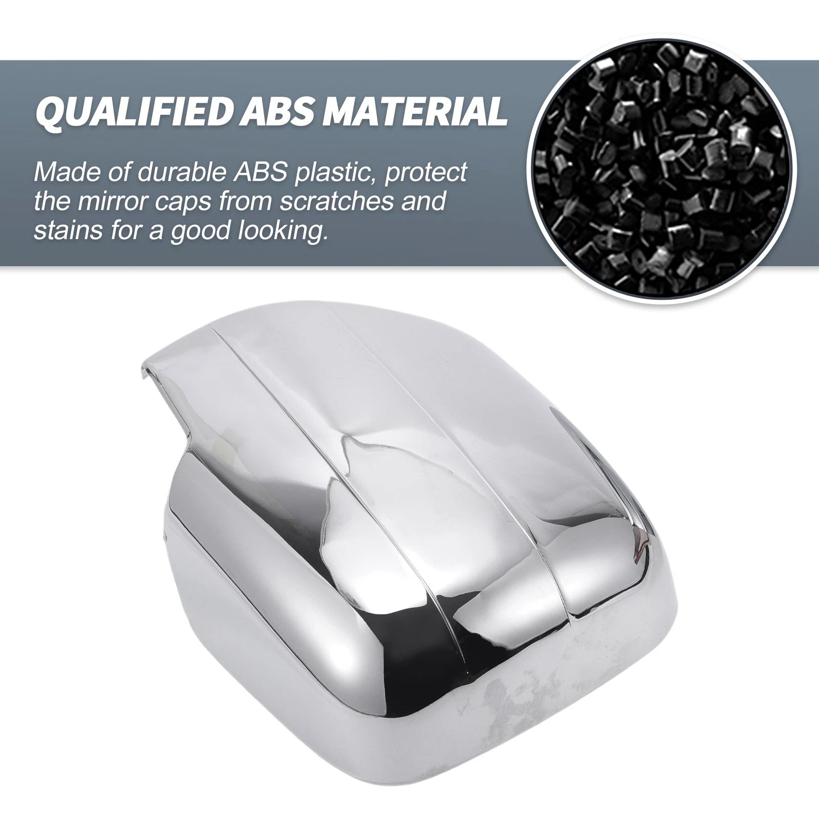 Pair Chrome Plated Rearview Mirror Cap Overlay for Lexus Land Cruiser 