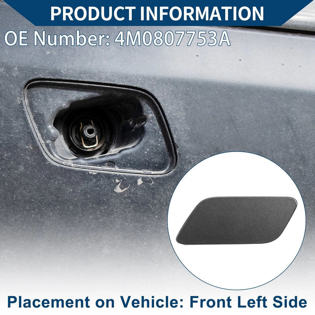 Front Left Washer Nozzle Cover Cap for Audi Q7 (2016–2021) Gray