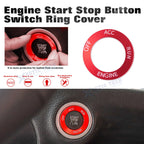 Red Engine Start Stop Button Switch Ring Cover Trim for Dodge Charger (2010-2022)