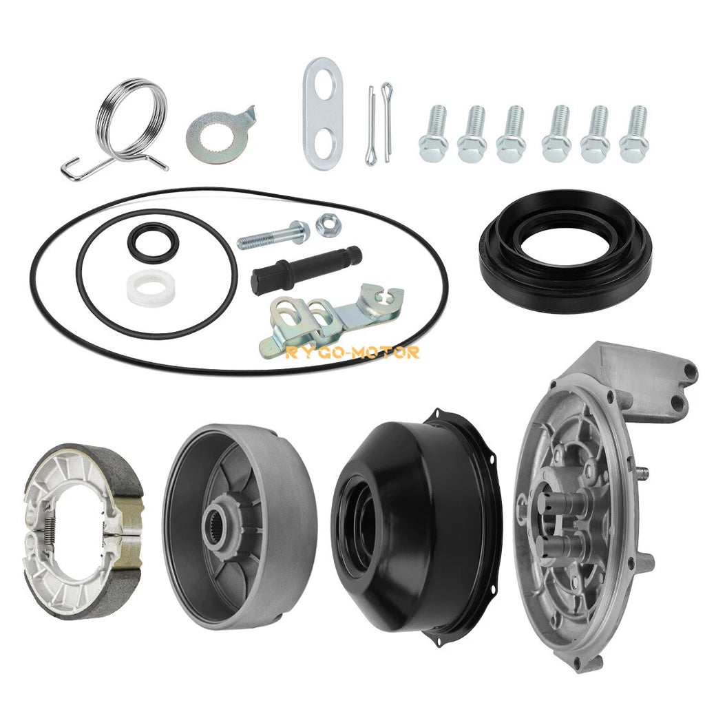 Rear Brake Drum Hub Plate Cover Shoes Kit for Honda Rancher 350 TRX350 (2000–2006)