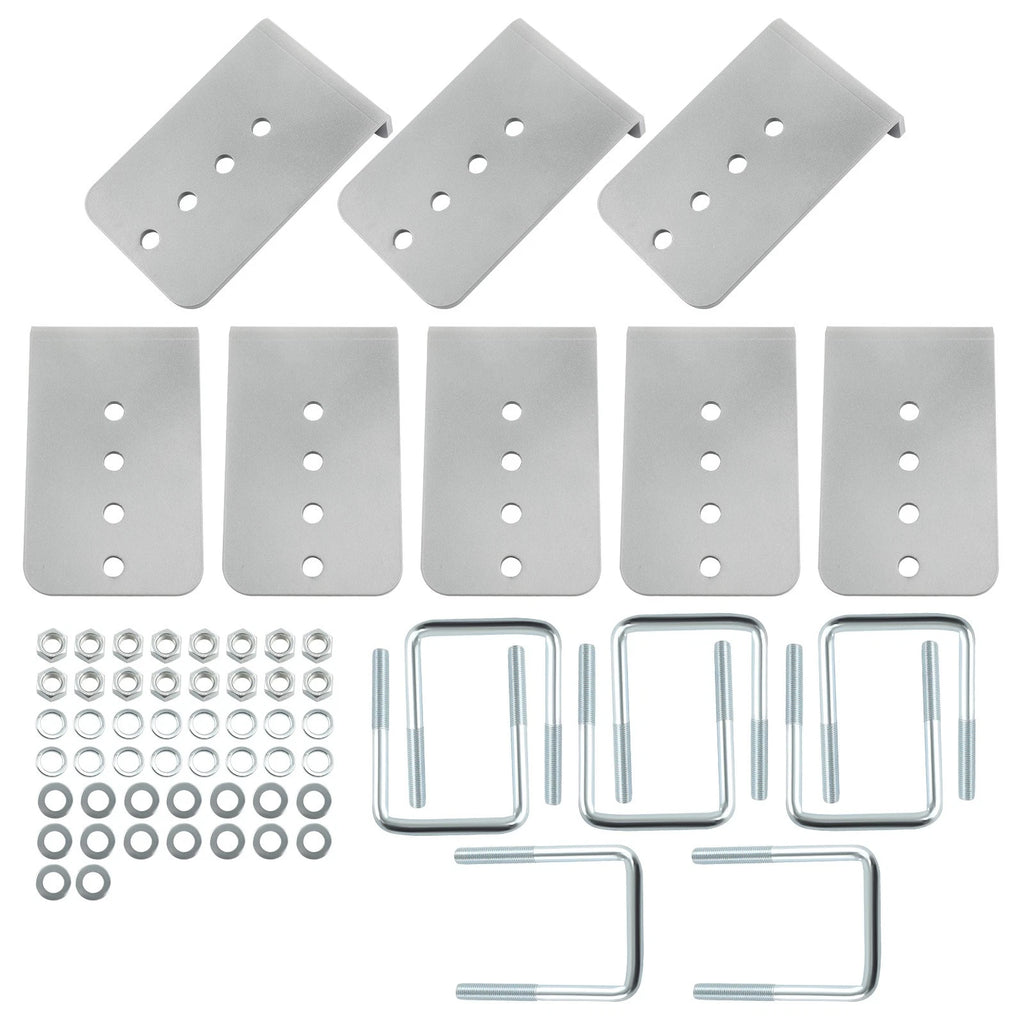 8 Inch Galvanized L-Type Boat Trailer Bunk Bracket Kit for 3x3 Crossmember (3)