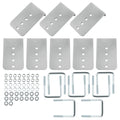 8 Inch Galvanized L-Type Boat Trailer Bunk Bracket Kit for 3x3 Crossmember (3)