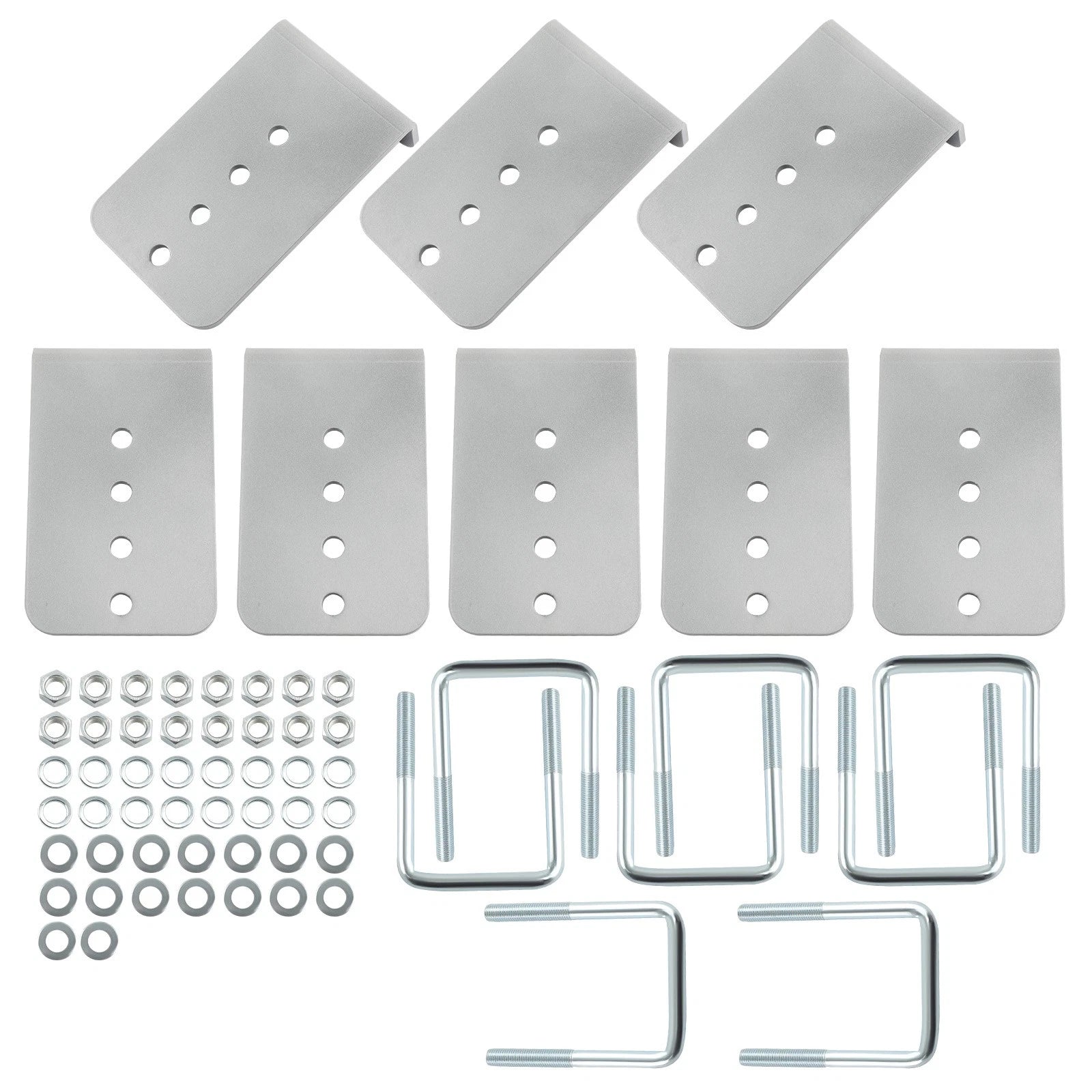 8 Inch Galvanized L-Type Boat Trailer Bunk Bracket Kit for 3x3 Crossmember (3)