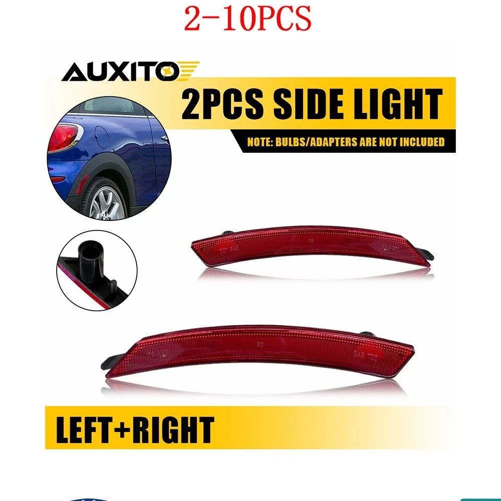 Set of 2 Red Rear Wheel Fender Side Marker Light Housing for Mini Cooper (2007–2015)