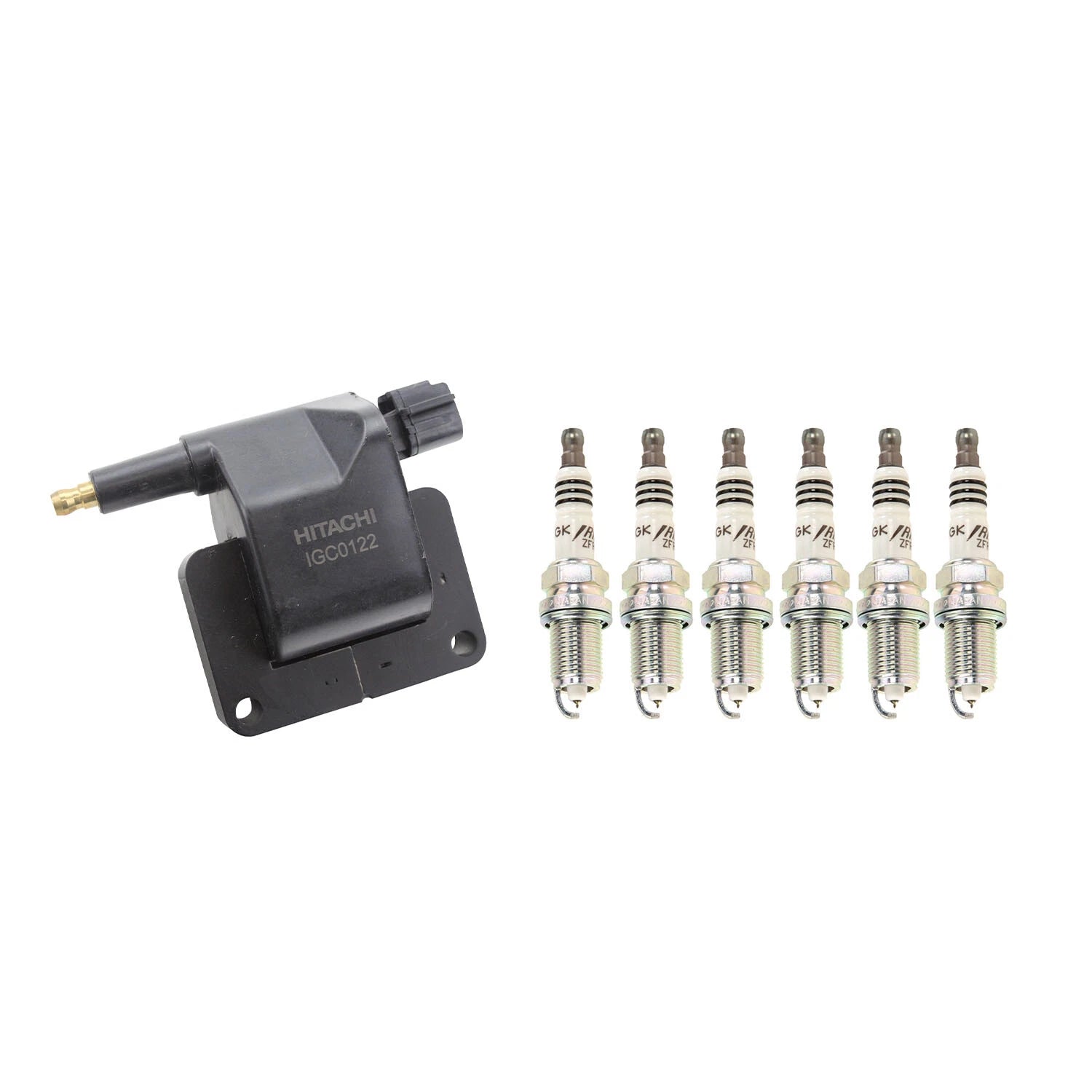 Set of 6 Hitachi Ignition Coils & NGK Iridium Spark Plugs for Dakota Durango Ram1500 (1997–2003)