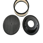 14" Oval Finned Aluminum Air Cleaner Set for Chevy Ford Mopar